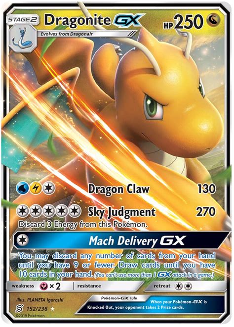Dragonite Gx Unified Minds 152 Pokemon Card