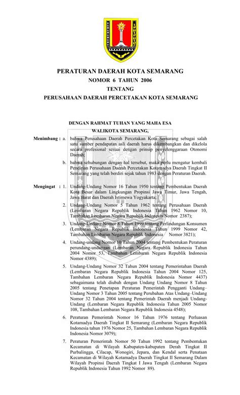 PDF PERATURAN DAERAH KOTA SEMARANG PDF Filemembuat Dan Menyajikan