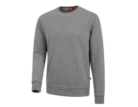 E S Sweatshirt Poly Cotton Graumeliert Engelbert Strauss