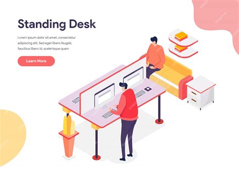 Premium Vector | Standing desk illustration