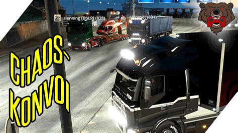 Chaos Konvoi Euro Truck Simulator Multiplayer Youtube