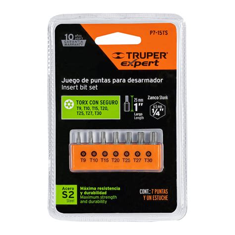 Ficha Tecnica Juego De Puntas Torx Combinadas C Seguro Largo Expert