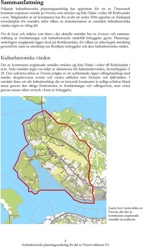 Kulturhistoriskt Planeringsunderlag F R Del Av Fr S N Inklusive F