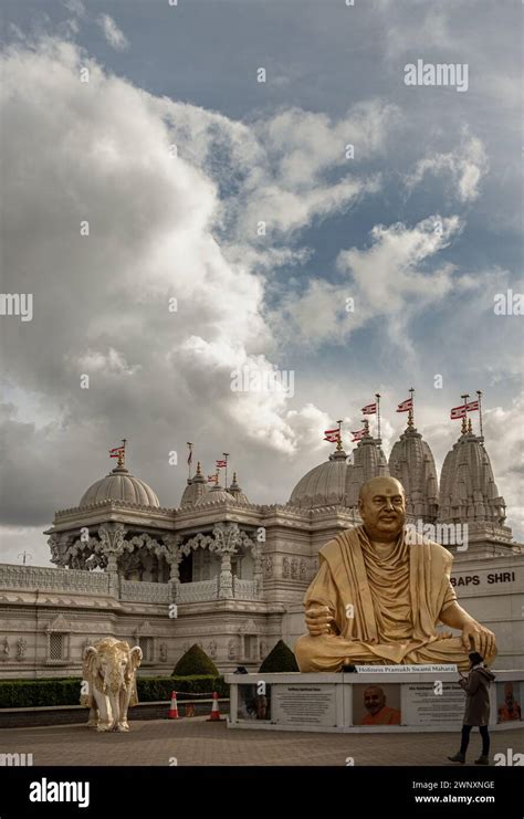 London Uk Feb Exterior View Of The Neasden Temple Baps