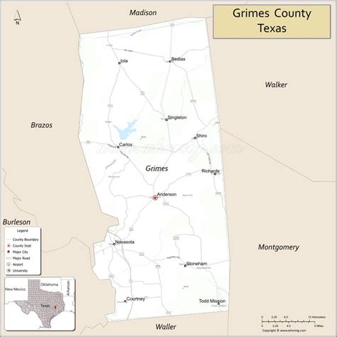 Grimes County Map Texas Where Is Located Cities Population