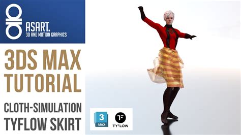 3Ds Max And TyFLOW Pro Tutorial Skirt Cloth Sim Attached To An