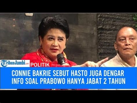 Connie Bakrie Sebut Hasto Juga Dengar Info Soal Prabowo Hanya Jabat