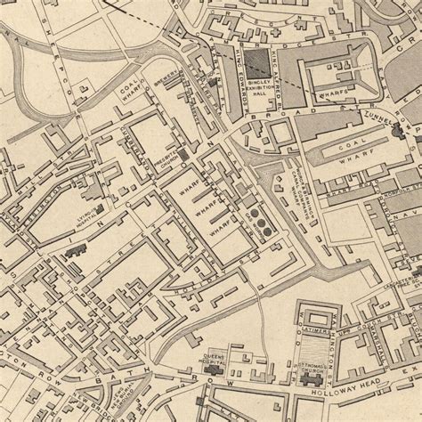 Old Map Of Birmingham 1851 City Plan Fine Reproduction Etsy Canada