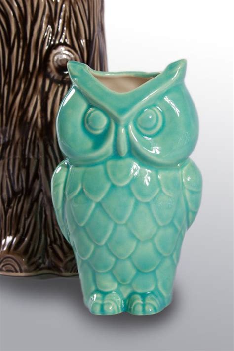 Owl Vase Owl Vase Ceramic Owl Owl Decor