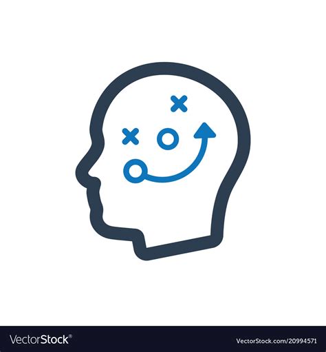 Thinking Strategic Planning Icon Royalty Free Vector Image