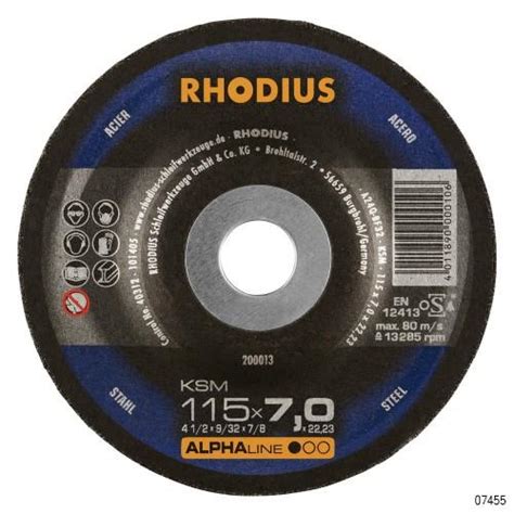 RHODIUS GRINDING WHEEL DISC ALPHALINE KSM Veligaa Hardware