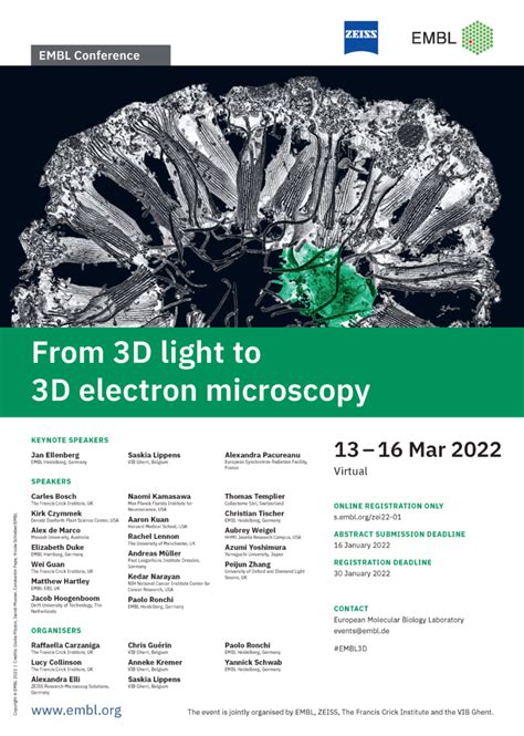 Embl Conference From D Light To D Electron Microscopy Iubmb Org