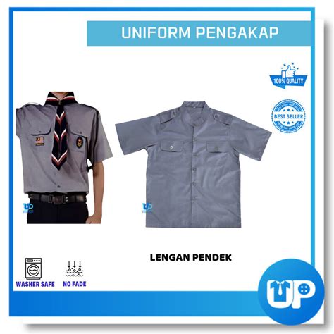 Pengakap Baju Uniform Kolar Cekak Musang Sekolah Rendah Menengah