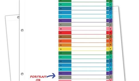 Avery Table Of Contents Template 15 Tab Avery Table Of Contents ...