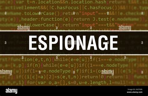 Espionage Concept With Random Parts Of Program Code Espionage With