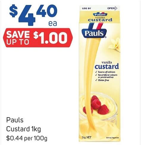 Pauls Custard Kg Offer At Foodland