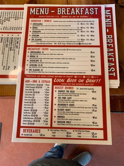 Bonfire Burritos Menu Updated For 2025