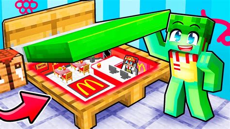 J Ai Construit Un MCDONALDS SECRET Dans Ma Maison Sur Minecraft YouTube