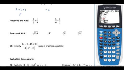 Introduction To The Graphing Calculator Part Basic Operation Youtube