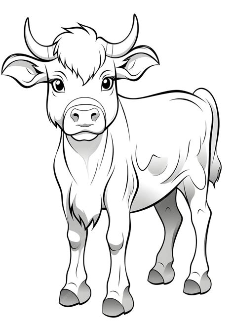 Premium Photo Cow Coloring Page Cow Line Art Coloring Page Cow Outline Drawing For Coloring