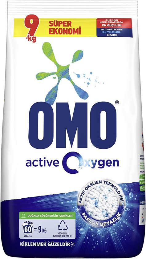 Omo Active Oxygen Toz Çamaşır Deterjanı Beyazlar İçin 9 Kg Amazon