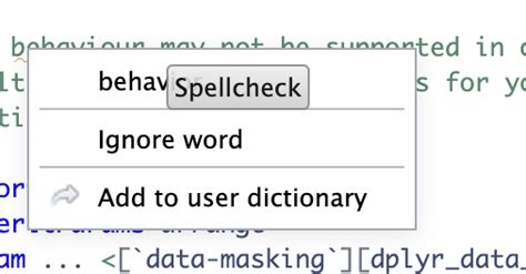 Spellcheck Popup Does Not Display · Issue 11306 · Rstudiorstudio · Github