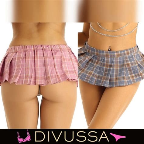 Sexy Mini School Skirt Lingerie Plaid Skirt Naughty Pole Etsy Australia