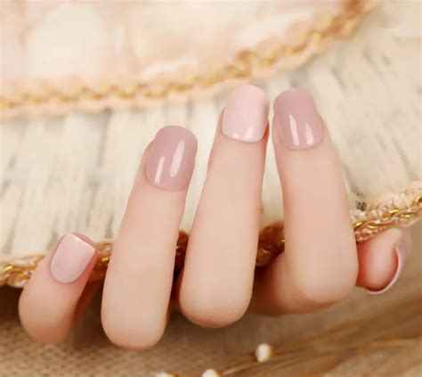 Pcs Fashion Full Cover Pink False Nails Cute Style Of Fake Nails