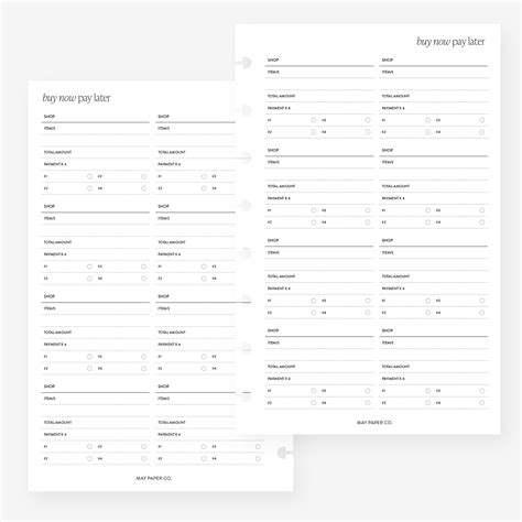 PRINTABLE Buy Now Pay Later – MAY PAPER CO.