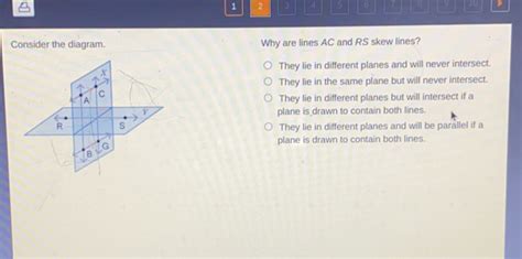 Solved 1 2 3 4 5 6 7 Consider The Diagram Why Are Lines Ac And Rs