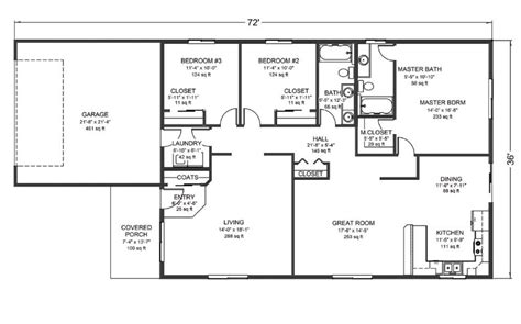 Rambler Floor Plan Kitchen In Front Rambler House Plans Floor Plans