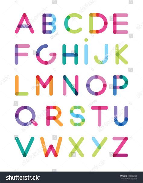 Color Alphabet Stock Vector 133085735 - Shutterstock