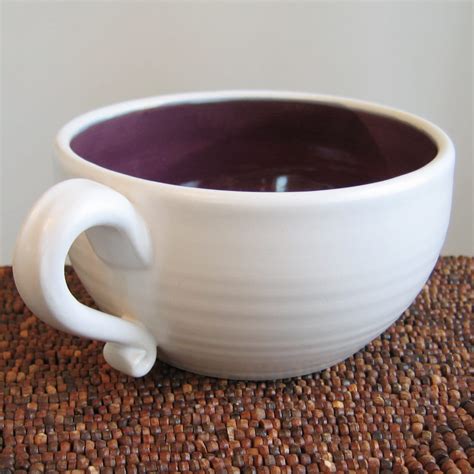 Large Soup Mug In Plum Purple 20 Oz