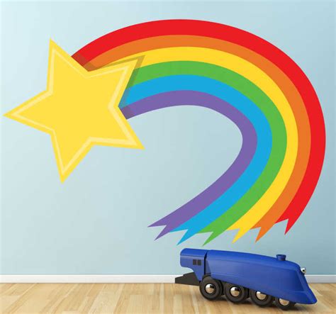 Shooting Star Rainbow Wall Decal Tenstickers