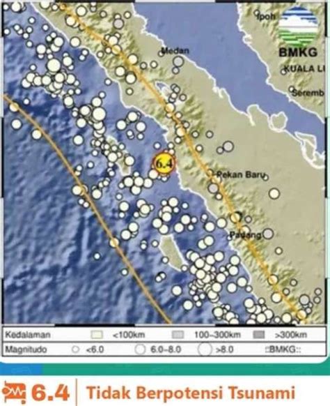 Bmkg Gempa Magnitudo Padang Sidempuan Terasa Di Nias Aceh Singkil