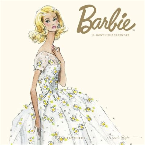 2017 Barbie Calendars Sketches By Robert Best Barbie Fashion