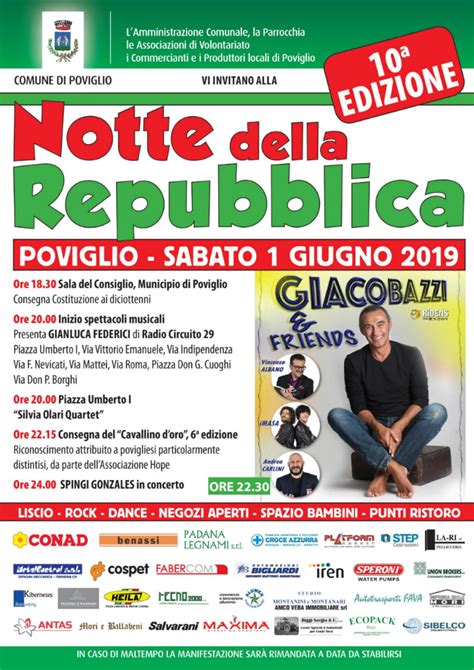 Sabato Primo Giugno Torna La Notte Della Repubblica Ecco Il Programma