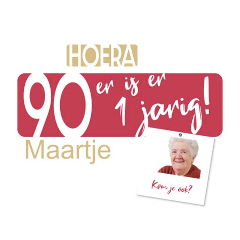 Uitnodiging 90 Jaar Modern Foto