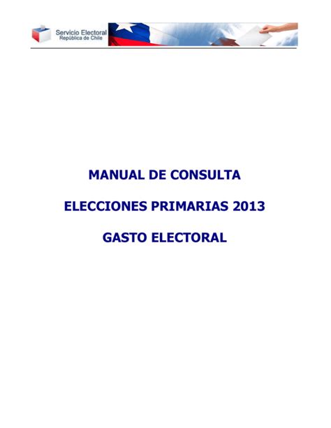 Manual De Gasto Electoral