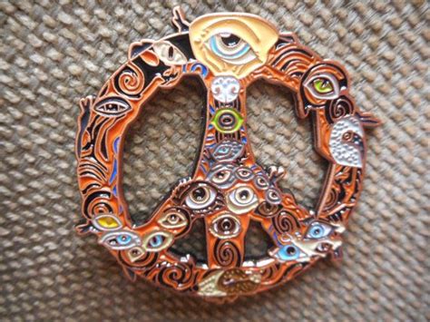 Rare Peaceful Trippy Eyes Hat Pin Free Shipping Trippy Eye Hat