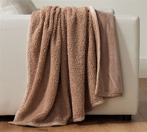 Cozy Teddy Faux Fur Throw Blanket Pottery Barn