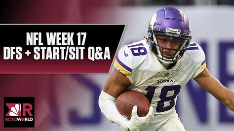 Nfl Week 17 Fantasy Football Qanda Dfs Startsit Advice Rotoworld