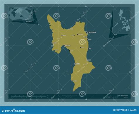 Leyte Philippines Solid Labelled Points Of Cities Stock Illustration Illustration Of Planet