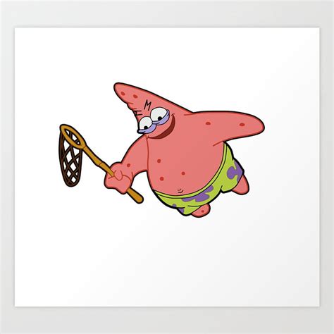 Savage Patrick Star Meme Evil Angry Spongebob Squarepants Art Print