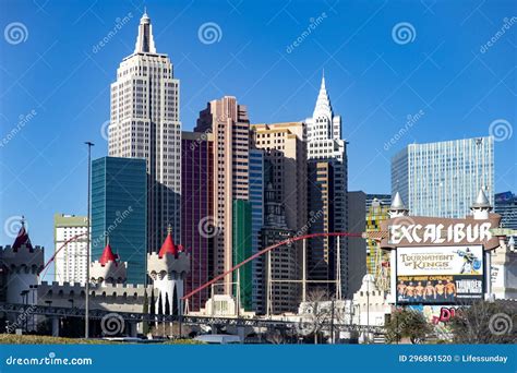 Las Vegas Usa January 18 2023 The Skyscrapers Of The New York New