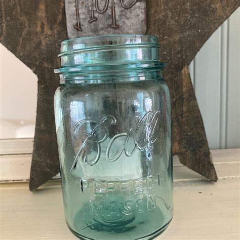 Blue Ball Perfect Mason Jar Etsy