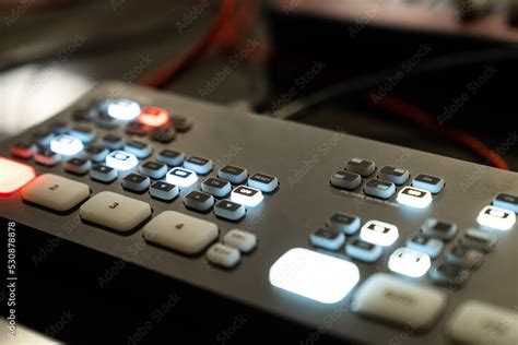 controls on an audio mixer, Sound mixer. Professional audio mixing ...