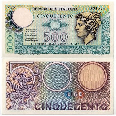 Banconota Italia Lire Testa Di Mercurio Bi P Fds