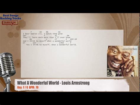 Louis Armstrong What A Wonderful World Lyrics And Chords Literacy Basics