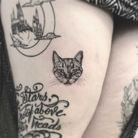 Fancy Cat Portrait Tattoos